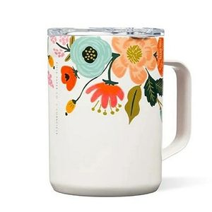 COPY - BUY 2 GET 1 FREE Corkcicle Mug - 16oz - Rifle Paper Collab - Gloss Cream